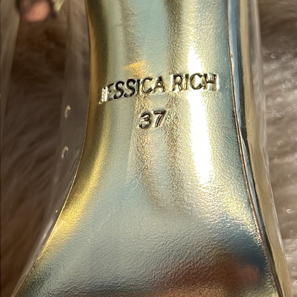 Jessica Rich Clear Stiletto with Gold Heel - Picture 10 of 11